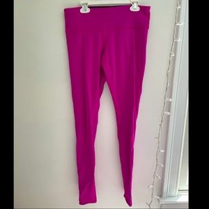 Lululemon leggings, size 8, reversible hot pink and black.